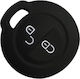 Silicone Car Key Cover Case with 2 Buttons for Mitsubishi Black