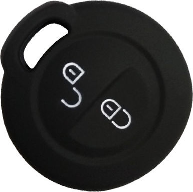 Silicone Car Key Cover Case with 2 Buttons for Mitsubishi Black