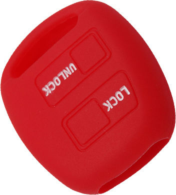 Silicone Car Key Cover Case with 2 Buttons for Lexus Red