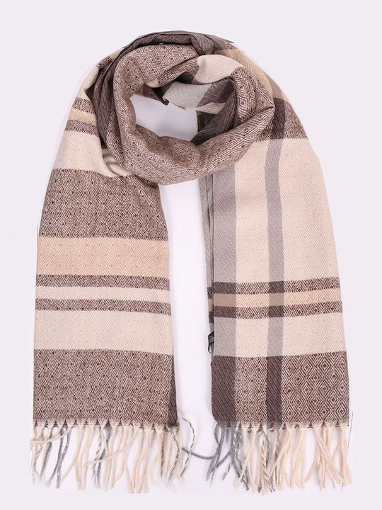 T & D Women's Wool Scarf Brown