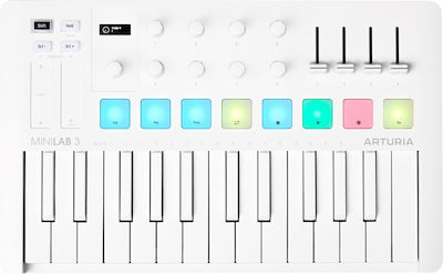 Arturia Midi Keyboard Minilab 3 Λευκό Alpine White