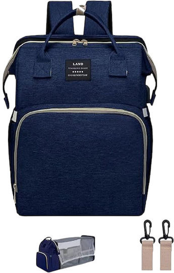 Queen Mother Queen Mother Wickeltasche Rucksack Land Blauen 31cm