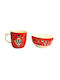 Christmas Bowl Porcelain Red 1pcs