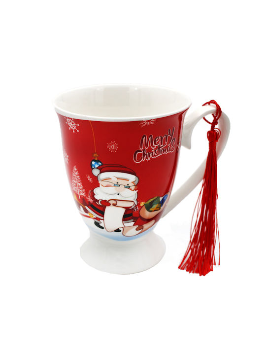 Christmas Mug Red L11.5xW9cm 1pcs