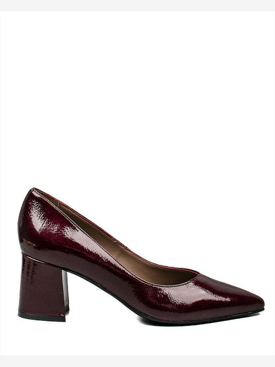 Patent Leather Burgundy Heels Charol