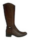 Esthissis Leather Women's Boots Brown