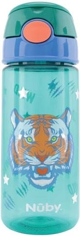 Nuby Kinderflasche Silikon mit Strohhalm Grün 540ml
