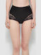 High-waisted Women's Slip Seamless with Lace Black
