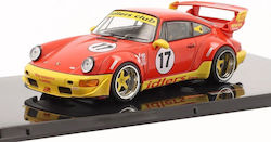 Ixo Models Porsche Porsche 911 (964) RWB, red/yellow, Idlers Modeling Figure Car in Scale 1:43