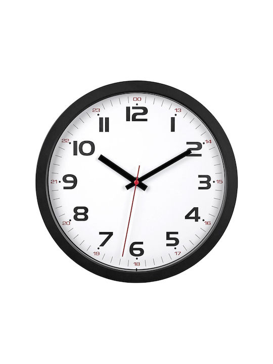 TFA Silent Clock Wall Clock Glass Black 31.5x34.5cm