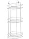 Metalife Ъглов Стенен Рафт за баня Метален 18x18x50см Синя