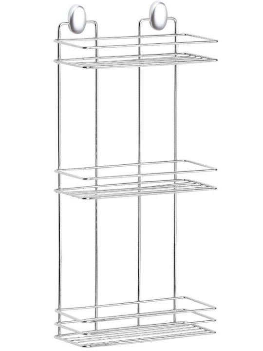 Metalife Wall Mounted Bathroom Shelf Metallic 11x24x50cm Blue