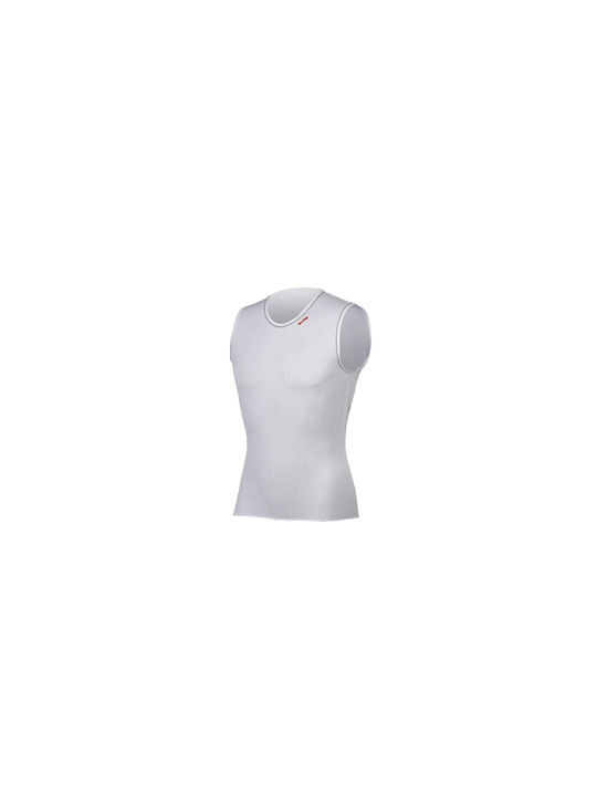 Sportful Bărbați Fără mâneci Tricou de ciclism Alb