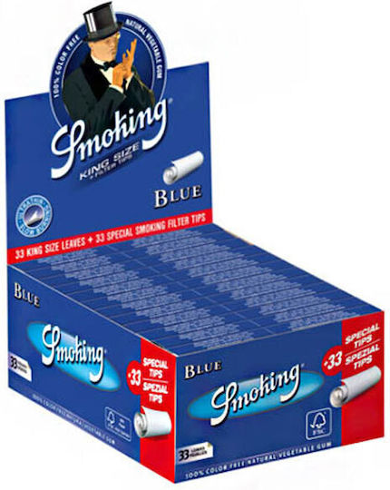 Smoking Cigarette Rolling Papers King Size with Cone Tips 33 sheets 24pcs
