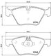 Brembo Σετ Τακάκια Εμπρός για BMW E87 / E90 / E91 / E92 / E60 / X1 / Z4