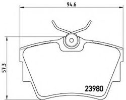 Brembo Plăcuță de frână Spate