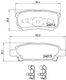 Brembo Σετ Τακάκια Πίσω για Dodge Avenger Jeep Compass Mitsubishi Lancer / Outlander