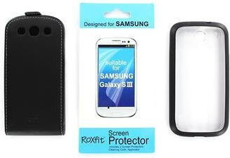 Roxfit Vertikaler Flip Schwarz (Galaxy S3)