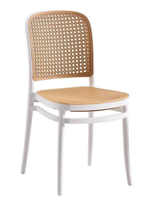 Outdoor Chair Polypropylene Florence White 10pcs 41x41x83cm.