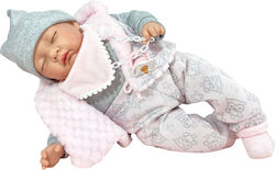 Nines d' Onil Schneewonnege Baby-Puppe Schlafend 45 cm