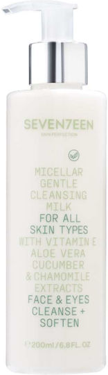 Seventeen Gentle Cleansing Milk Γαλάκτωμα Καθαρισμού Προσώπου 200ml