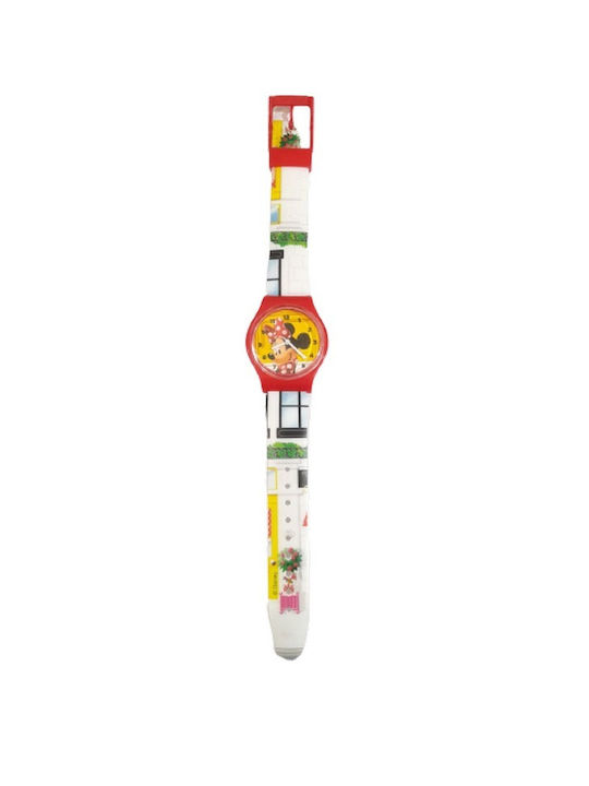 Disney Kids Analog Watch Minnie Mouse with Rubber/Plastic Strap Colorful