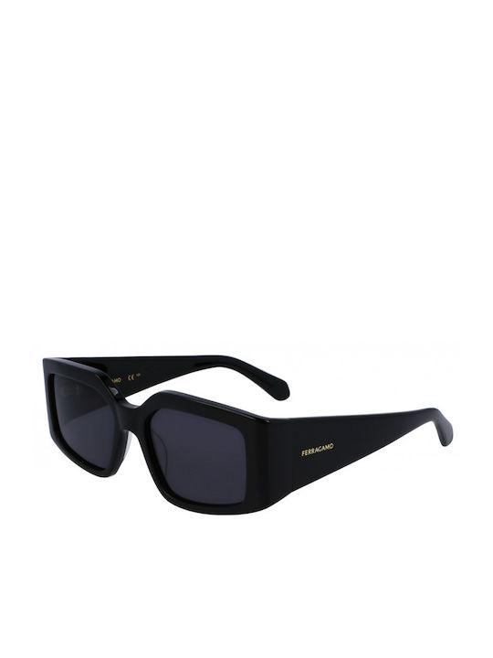 Salvatore Ferragamo Sunglasses with Black Plastic Frame and Black Lens SF1101S.001