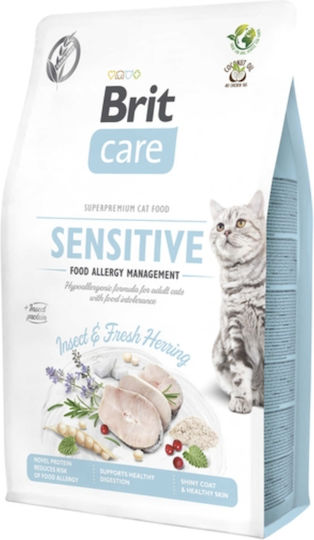 Brit Care Trockenfutter ohne Getreide für erwachsene Katzen mit empfindlichem Magen-Darm-Trakt mit Hering 7kg
