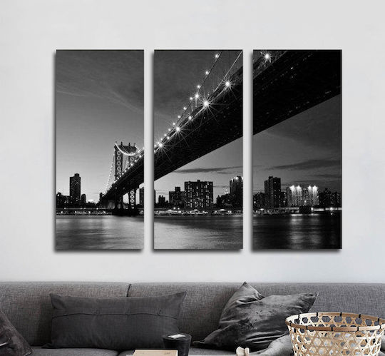 I-gallery Трикратен Картина Платнен 150x100см
