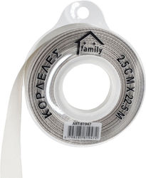 Cosmofan Satin Panglică Monocromie Gri 22.5metr...