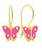Eforo Kids Earrings Pendants Butterflies from Gold 14K