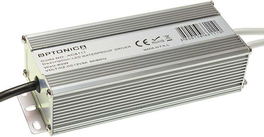 Optonica LED Power Supply IP20 Power 60W with Output Voltage 12V