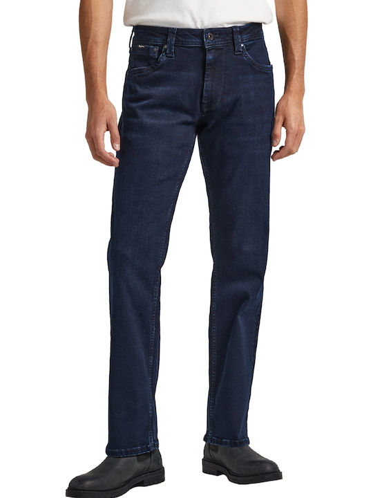 Kingston Men's Jeans Pants with Relaxed Straight Fit Blue