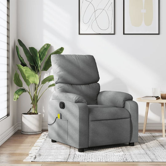Πολυθρόνα Relax Massage Ανοιχτό Γκρι 75x99x99cm