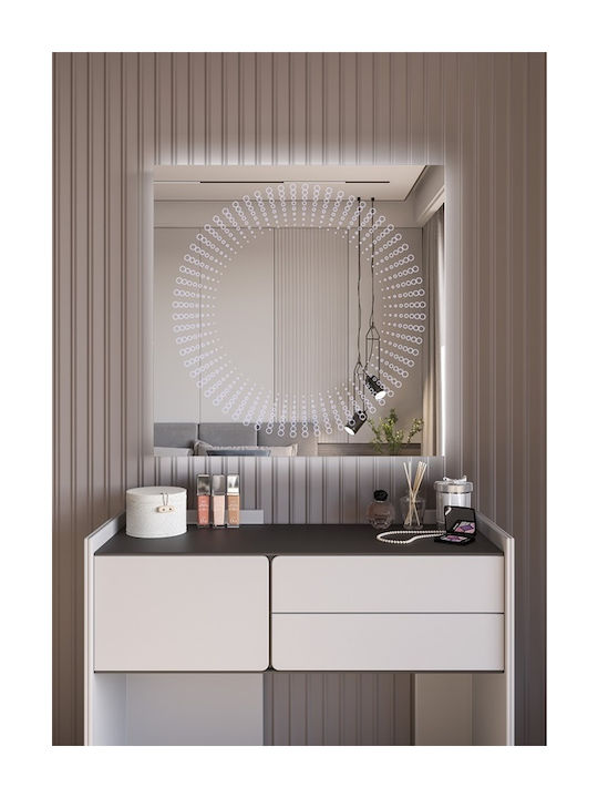 Handmade Illuminated (Cool light) LED Bathroom Mirror GlamMirrors square 90cm*90cm*4cm / GM12s-F-90*90