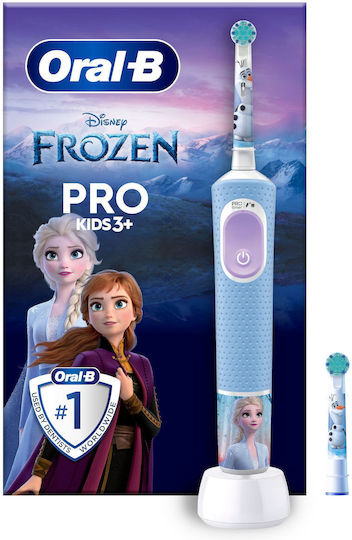 Oral-B Vitality Pro Children's Electric Toothbrush with Chronograph for 3+ Years Frozen with Replacement Heads