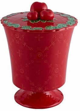 Bordallo Pinheiro Christmas Vase Ceramic Height 43cm.