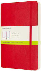 Moleskine Голям Мек Разширен Булет с Бели Страници Червен