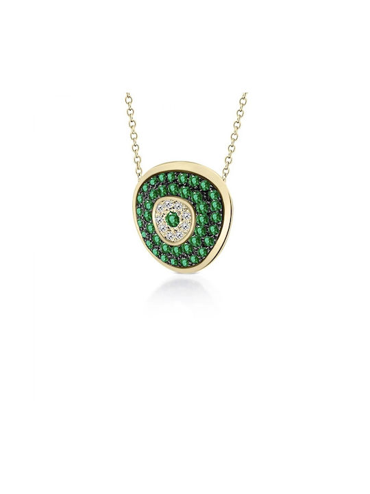 Chrilia Necklace Eye from Gold 18k