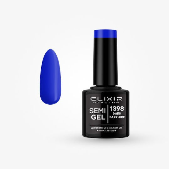 Elixir Semigel Ημιμόνιμο Βερνίκι Νυχιών dark sapphire 1398 8ml