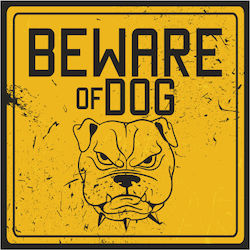 Fritzyart Sign Caution Dog 15x15cm.