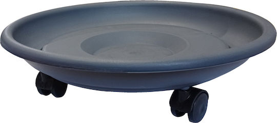 Sic Plast Plate Pot Plastic Anthracite Wheeled 28x28cm 10161228902