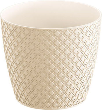 Marhome Orient Pot Plastic Cream 15x15cm.