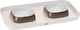 Ferplast Tray Plastic Bowl Food & Water for Dog & Cat with Base 2x 400ml in Gray Color