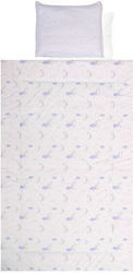 Lorelli Baby Crib Bedding Set Moons Stars 4pcs Blue
