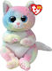 TY Plush Beanie Bellies Jenni Fluffy Kitty Rainbow 15 cm