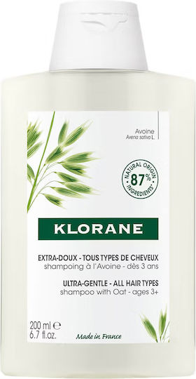 Klorane Oat Milk Шампоан За Блясък За Всички Типове Коса 200ml