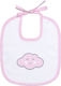 Baby Star Cloud Bib Fabric with Lace Band Pink
