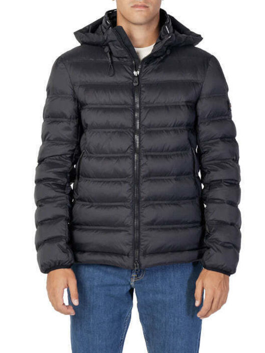 Peuterey Herren Winter Jacke Lässig Schwarz