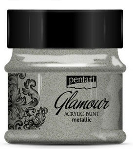 Pentart Vopsea Specială pentru Craft Argintiu 50ml